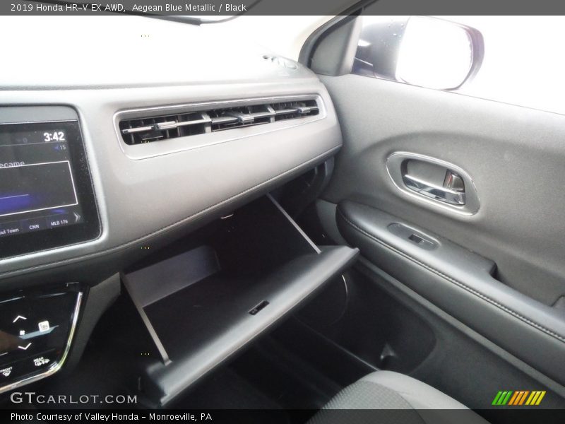 Aegean Blue Metallic / Black 2019 Honda HR-V EX AWD