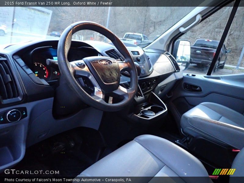 Oxford White / Pewter 2015 Ford Transit Van 250 MR Long