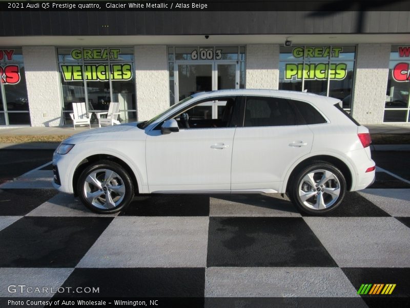 Glacier White Metallic / Atlas Beige 2021 Audi Q5 Prestige quattro