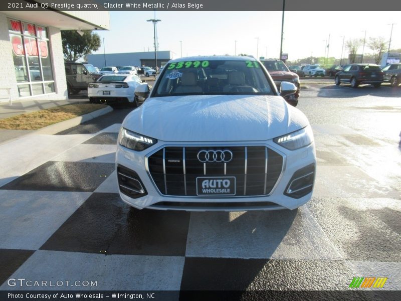 Glacier White Metallic / Atlas Beige 2021 Audi Q5 Prestige quattro