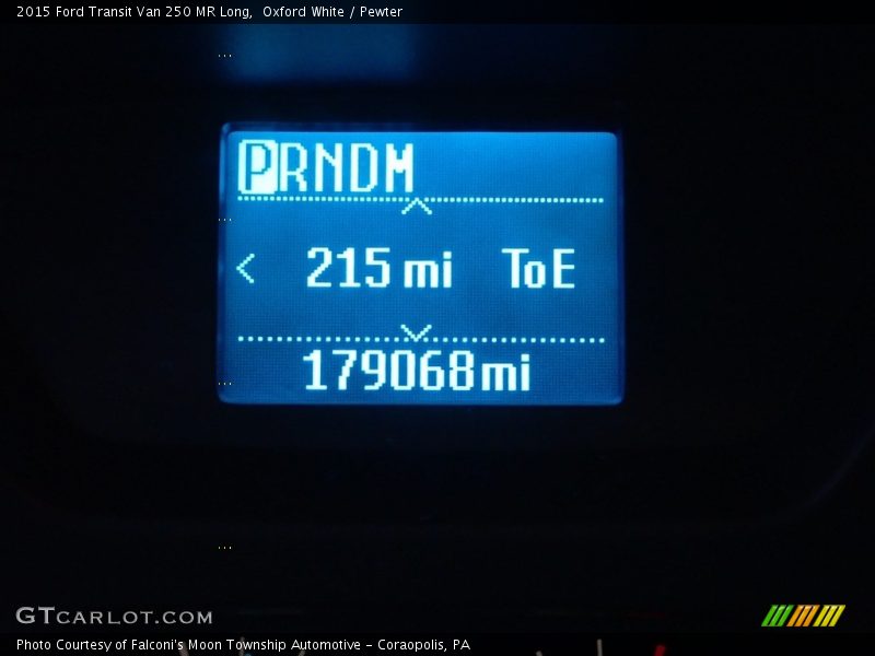 Oxford White / Pewter 2015 Ford Transit Van 250 MR Long