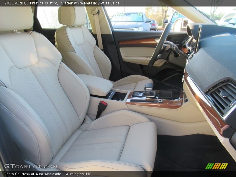 Glacier White Metallic / Atlas Beige 2021 Audi Q5 Prestige quattro