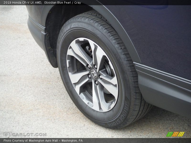 Obsidian Blue Pearl / Gray 2019 Honda CR-V LX AWD