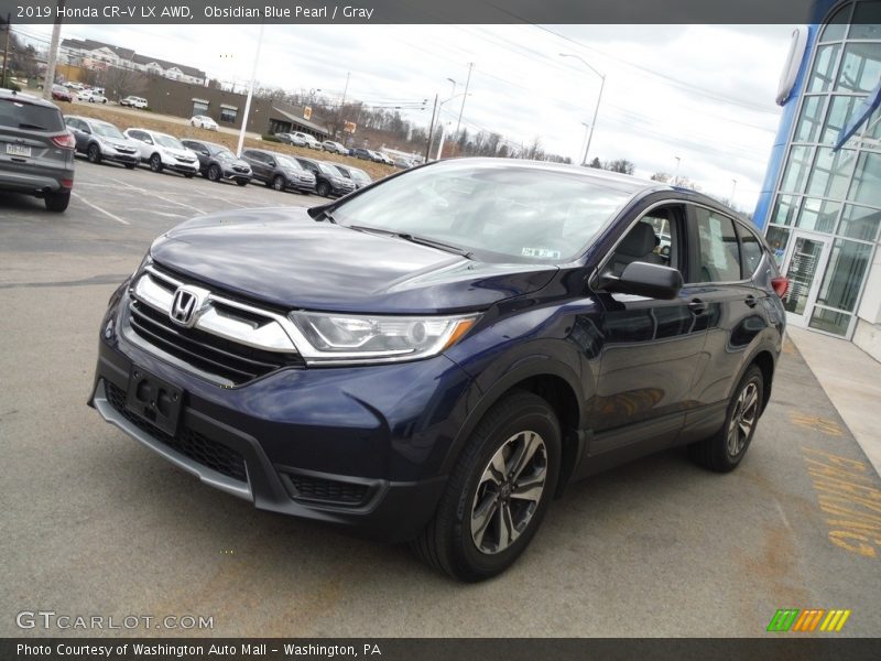 Obsidian Blue Pearl / Gray 2019 Honda CR-V LX AWD