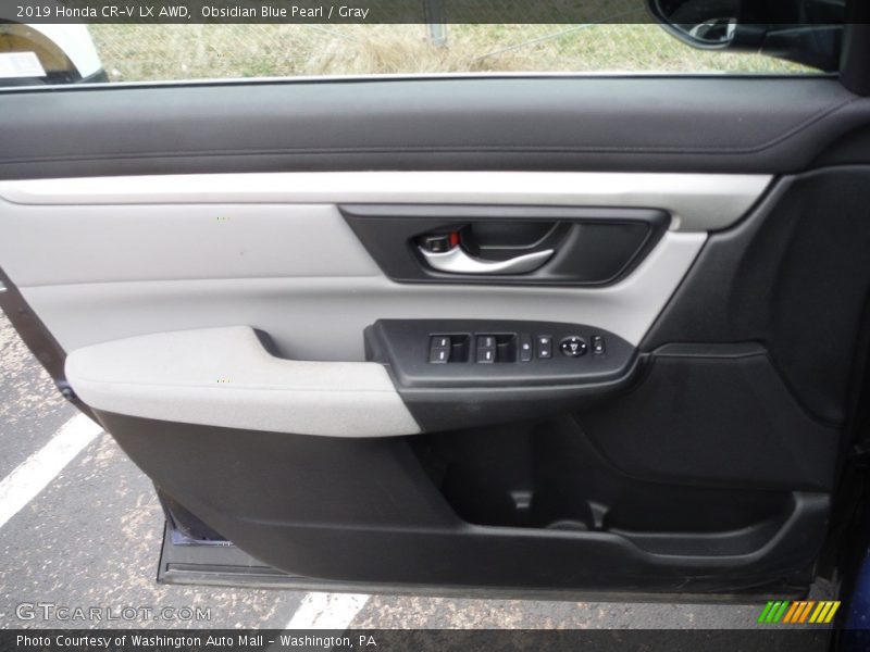 Obsidian Blue Pearl / Gray 2019 Honda CR-V LX AWD