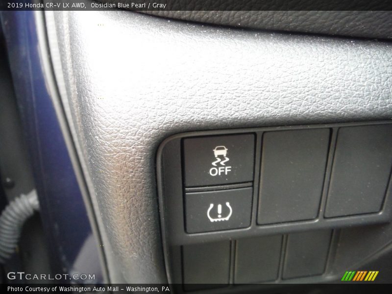 Obsidian Blue Pearl / Gray 2019 Honda CR-V LX AWD