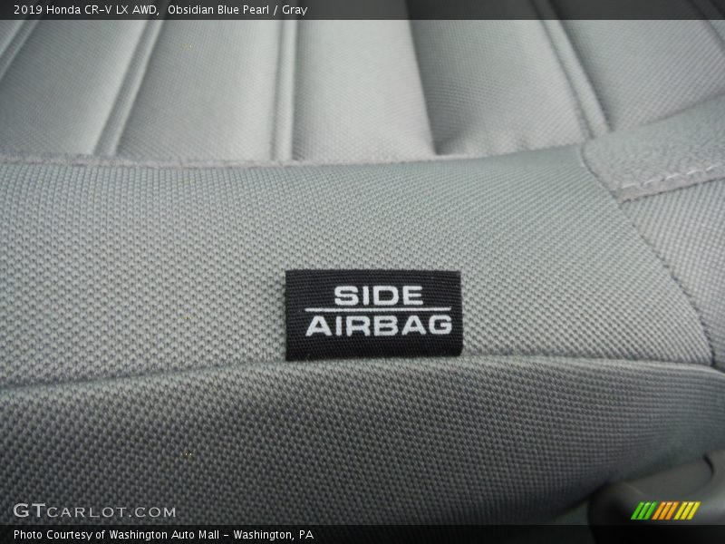 Obsidian Blue Pearl / Gray 2019 Honda CR-V LX AWD