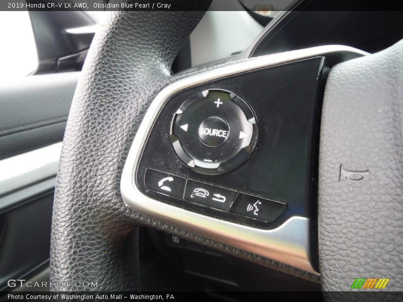 Obsidian Blue Pearl / Gray 2019 Honda CR-V LX AWD