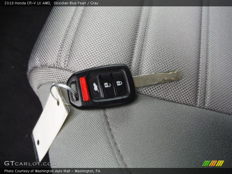 Obsidian Blue Pearl / Gray 2019 Honda CR-V LX AWD