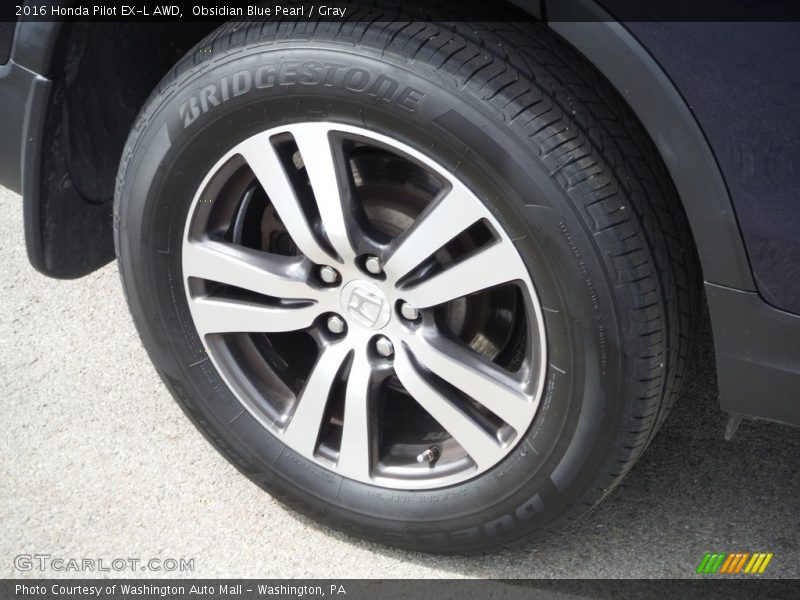 Obsidian Blue Pearl / Gray 2016 Honda Pilot EX-L AWD
