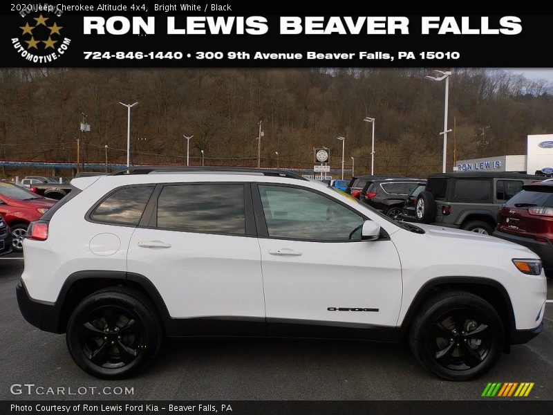 Bright White / Black 2020 Jeep Cherokee Altitude 4x4