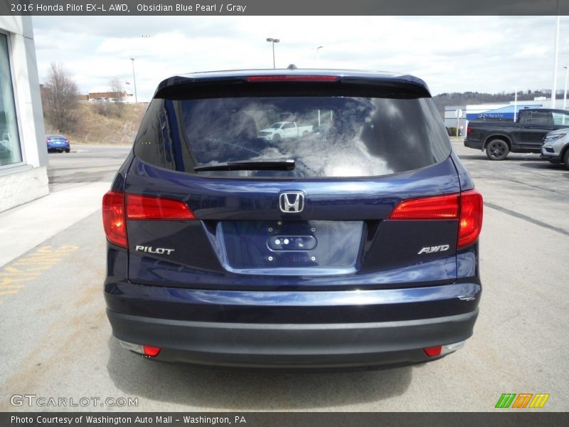Obsidian Blue Pearl / Gray 2016 Honda Pilot EX-L AWD