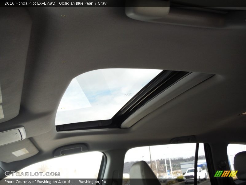 Obsidian Blue Pearl / Gray 2016 Honda Pilot EX-L AWD