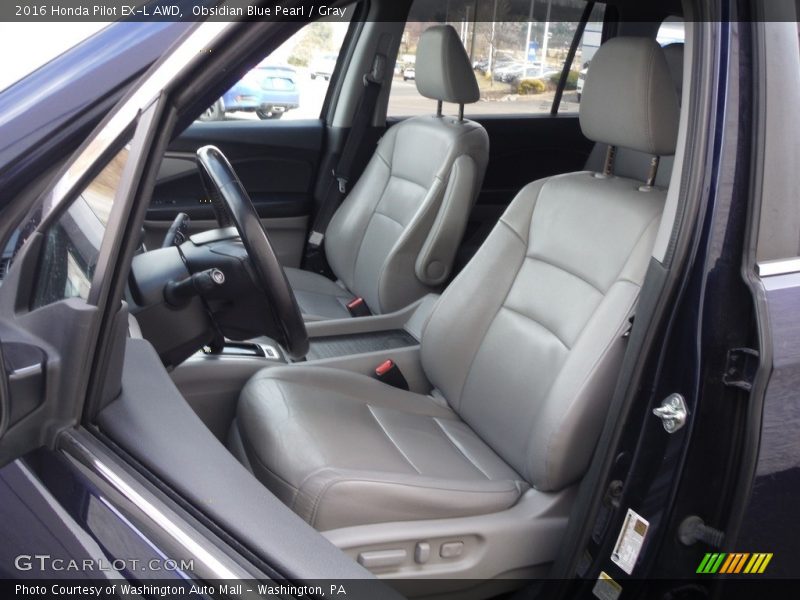 Obsidian Blue Pearl / Gray 2016 Honda Pilot EX-L AWD