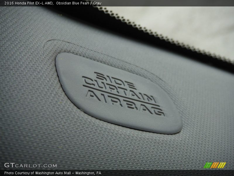 Obsidian Blue Pearl / Gray 2016 Honda Pilot EX-L AWD