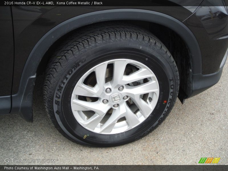 Kona Coffee Metallic / Black 2016 Honda CR-V EX-L AWD