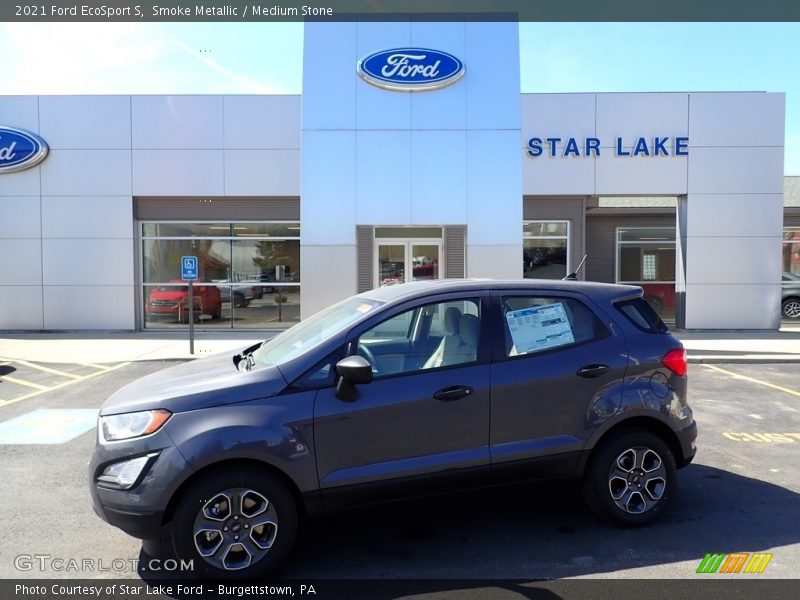 Smoke Metallic / Medium Stone 2021 Ford EcoSport S