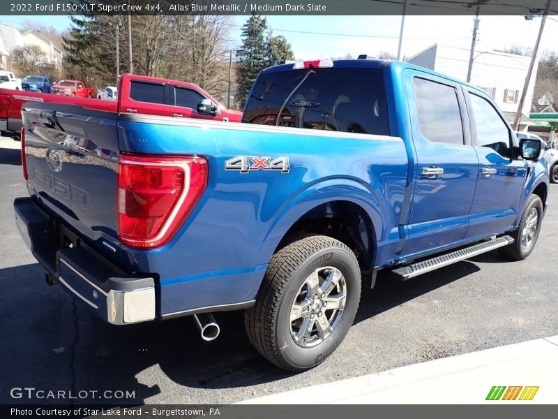 Atlas Blue Metallic / Medium Dark Slate 2022 Ford F150 XLT SuperCrew 4x4