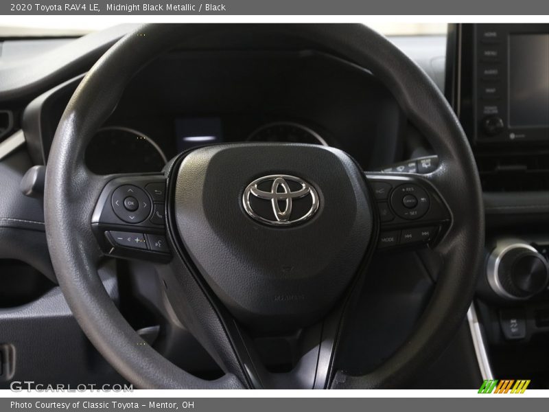 Midnight Black Metallic / Black 2020 Toyota RAV4 LE