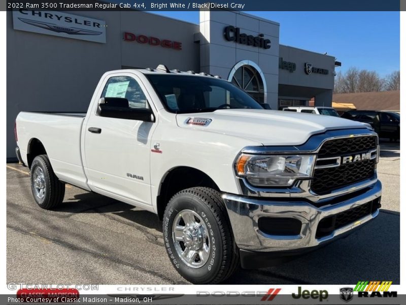 Bright White / Black/Diesel Gray 2022 Ram 3500 Tradesman Regular Cab 4x4