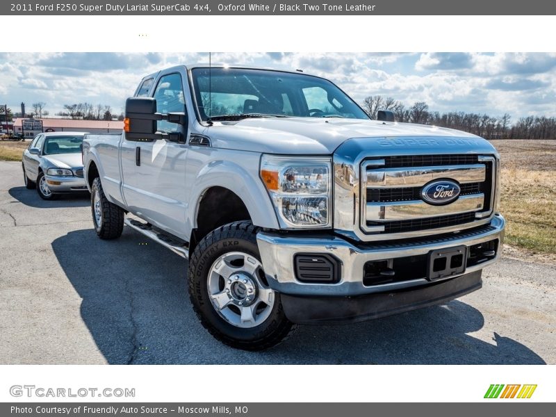 Oxford White / Black Two Tone Leather 2011 Ford F250 Super Duty Lariat SuperCab 4x4