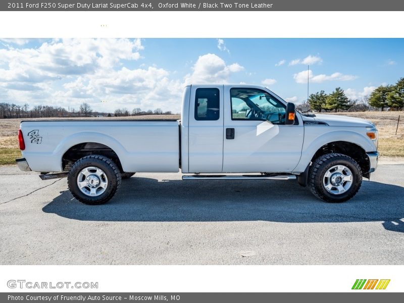 Oxford White / Black Two Tone Leather 2011 Ford F250 Super Duty Lariat SuperCab 4x4