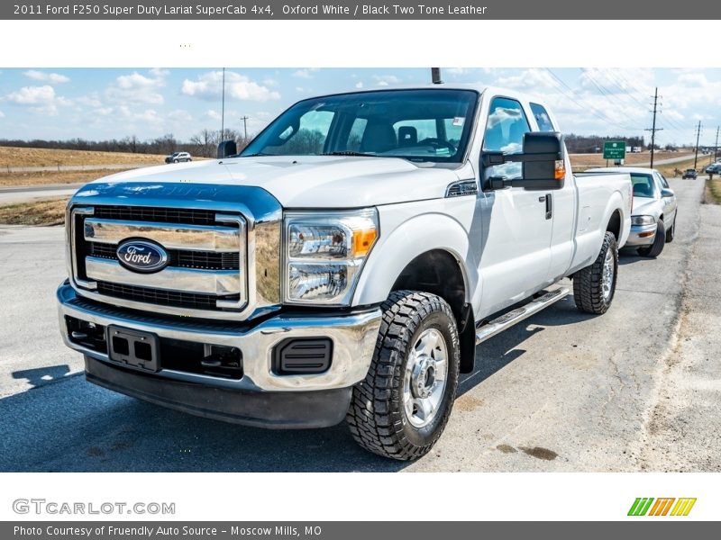 Oxford White / Black Two Tone Leather 2011 Ford F250 Super Duty Lariat SuperCab 4x4