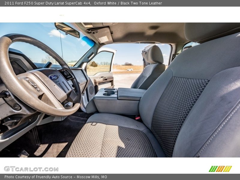 Oxford White / Black Two Tone Leather 2011 Ford F250 Super Duty Lariat SuperCab 4x4