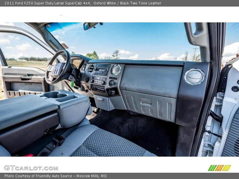 Oxford White / Black Two Tone Leather 2011 Ford F250 Super Duty Lariat SuperCab 4x4