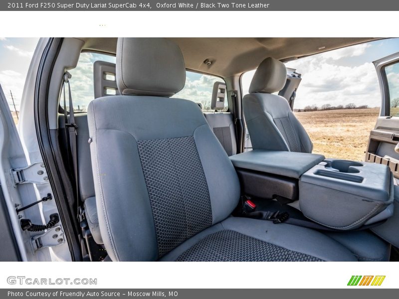 Oxford White / Black Two Tone Leather 2011 Ford F250 Super Duty Lariat SuperCab 4x4