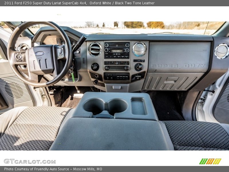 Oxford White / Black Two Tone Leather 2011 Ford F250 Super Duty Lariat SuperCab 4x4