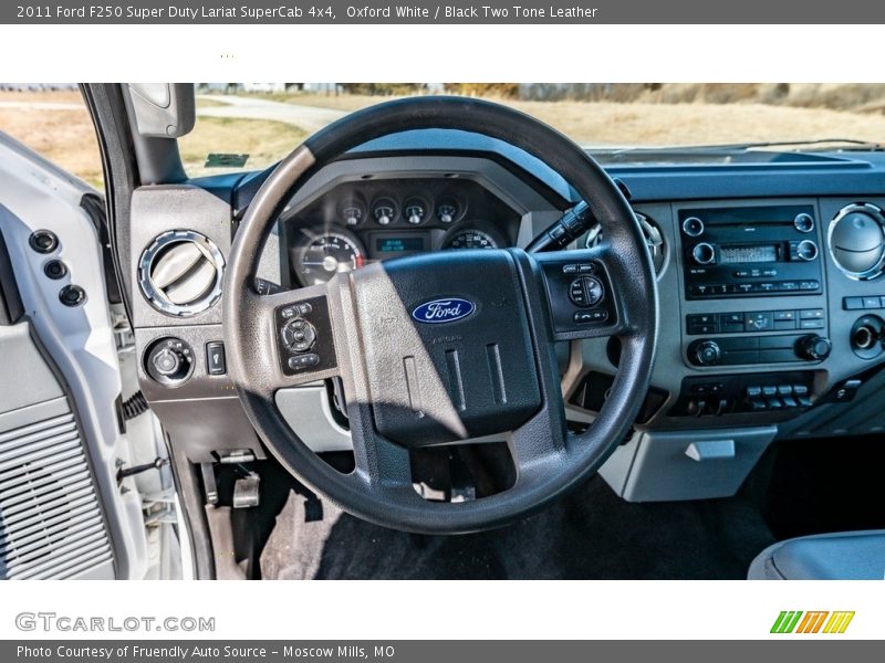 Oxford White / Black Two Tone Leather 2011 Ford F250 Super Duty Lariat SuperCab 4x4