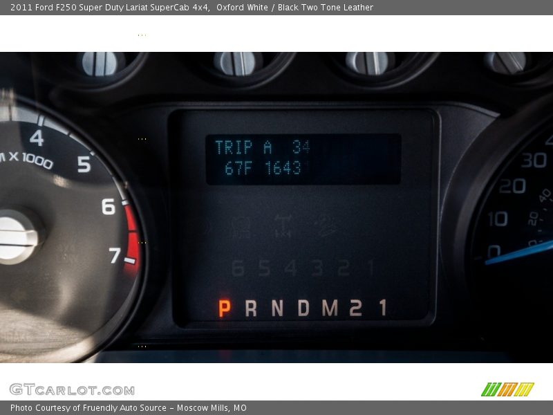 Oxford White / Black Two Tone Leather 2011 Ford F250 Super Duty Lariat SuperCab 4x4