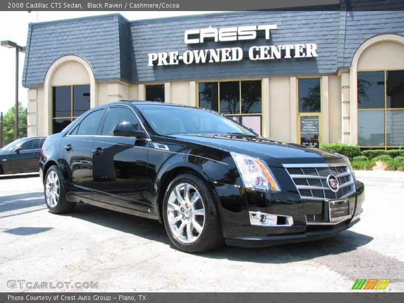 Black Raven / Cashmere/Cocoa 2008 Cadillac CTS Sedan