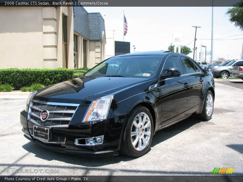 Black Raven / Cashmere/Cocoa 2008 Cadillac CTS Sedan