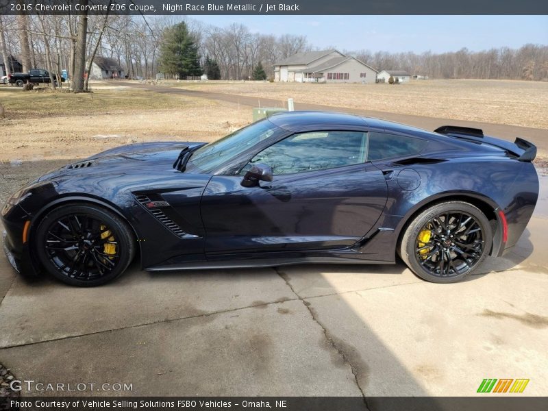 Night Race Blue Metallic / Jet Black 2016 Chevrolet Corvette Z06 Coupe
