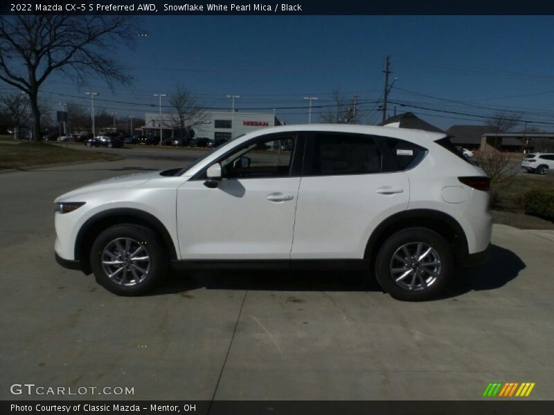 Snowflake White Pearl Mica / Black 2022 Mazda CX-5 S Preferred AWD