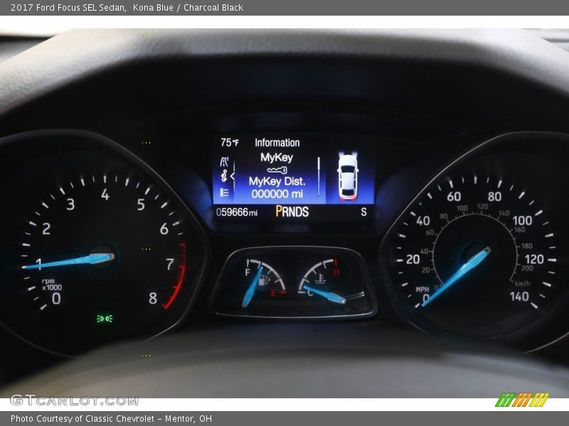 Kona Blue / Charcoal Black 2017 Ford Focus SEL Sedan