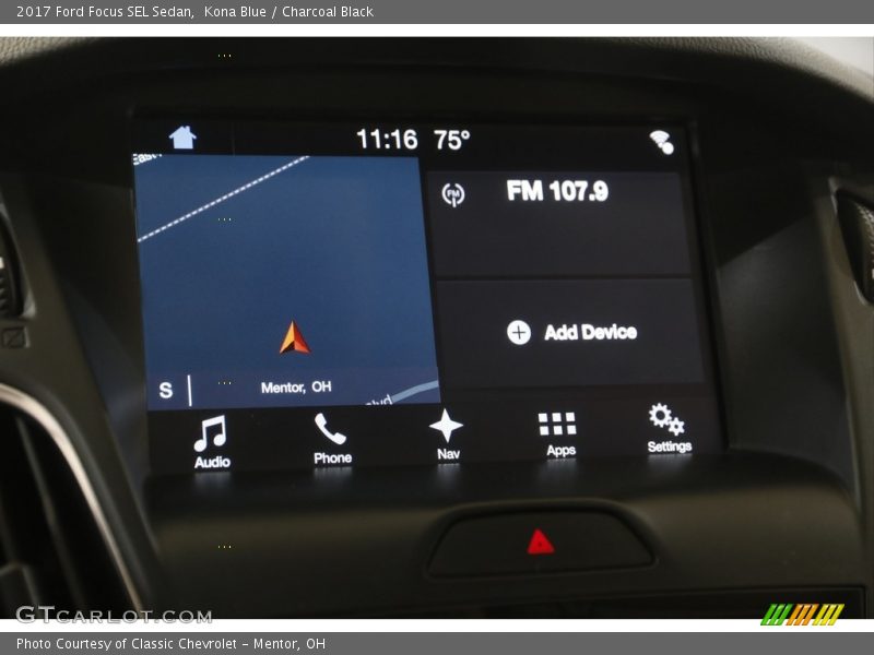 Kona Blue / Charcoal Black 2017 Ford Focus SEL Sedan