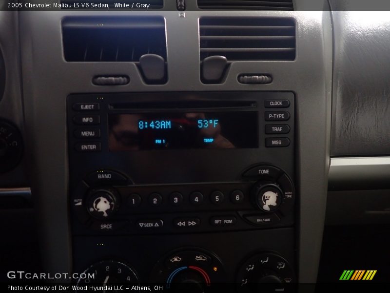 White / Gray 2005 Chevrolet Malibu LS V6 Sedan