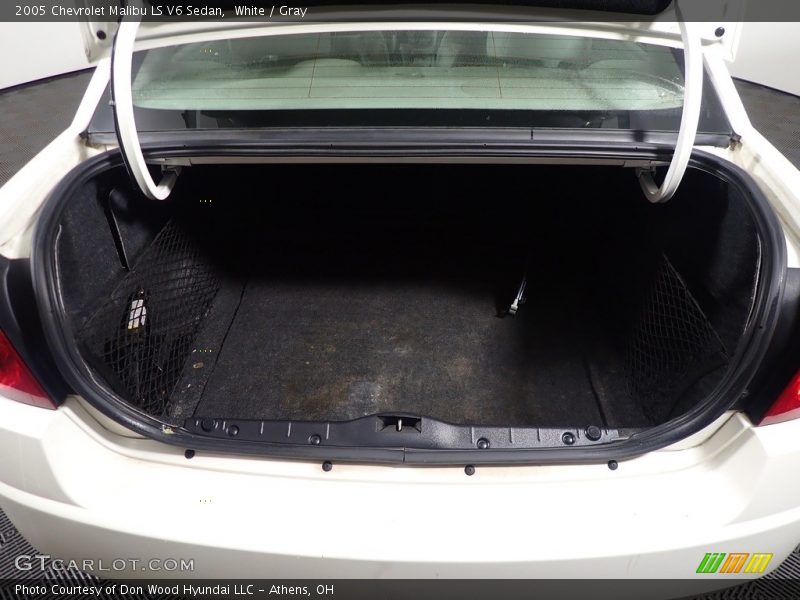 White / Gray 2005 Chevrolet Malibu LS V6 Sedan