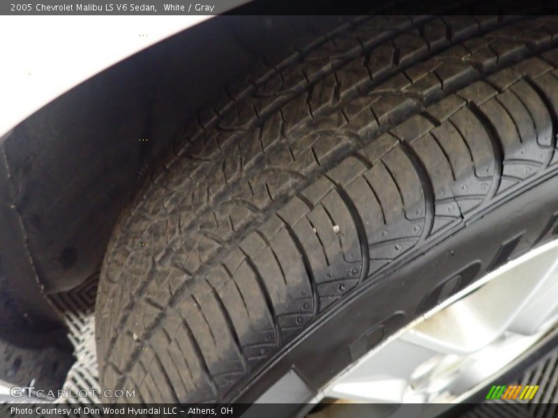 White / Gray 2005 Chevrolet Malibu LS V6 Sedan