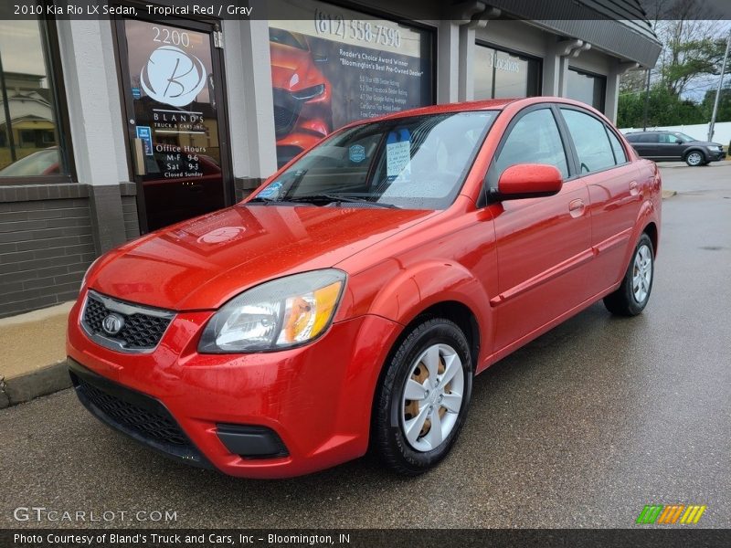 Tropical Red / Gray 2010 Kia Rio LX Sedan