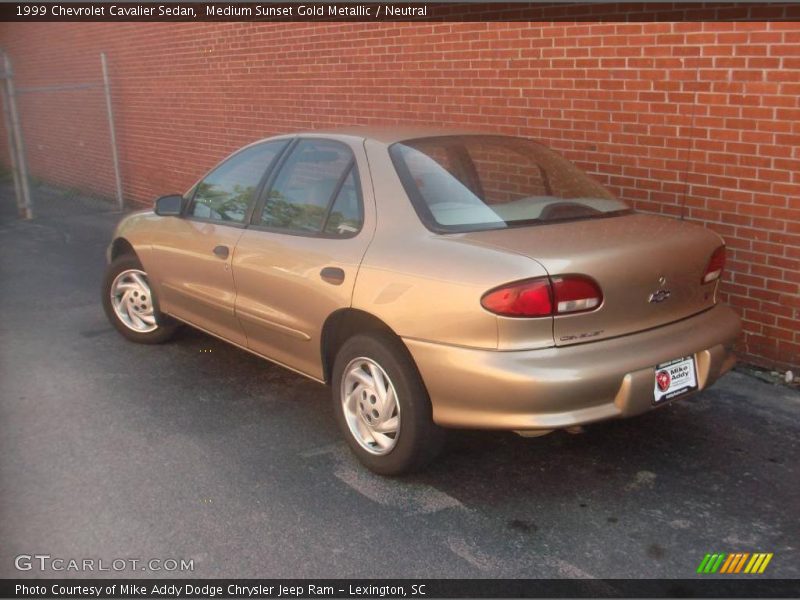 Medium Sunset Gold Metallic / Neutral 1999 Chevrolet Cavalier Sedan
