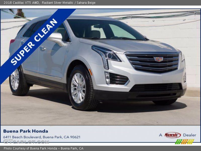 Radiant Silver Metallic / Sahara Beige 2018 Cadillac XT5 AWD