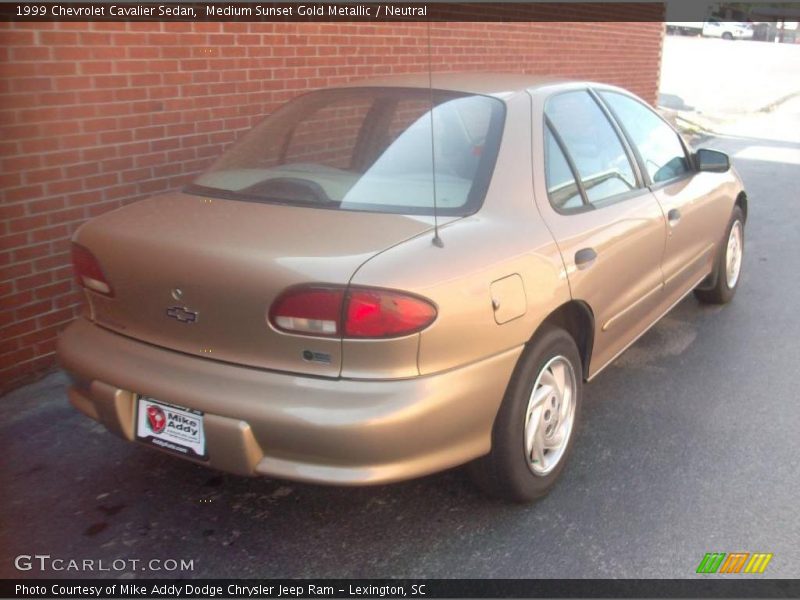 Medium Sunset Gold Metallic / Neutral 1999 Chevrolet Cavalier Sedan
