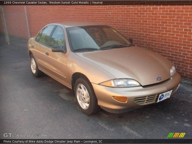 Medium Sunset Gold Metallic / Neutral 1999 Chevrolet Cavalier Sedan