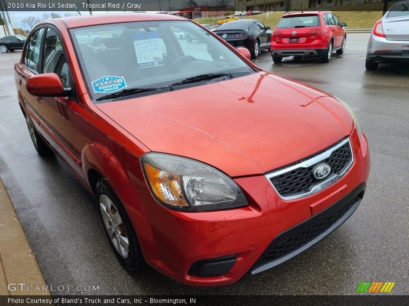 Tropical Red / Gray 2010 Kia Rio LX Sedan