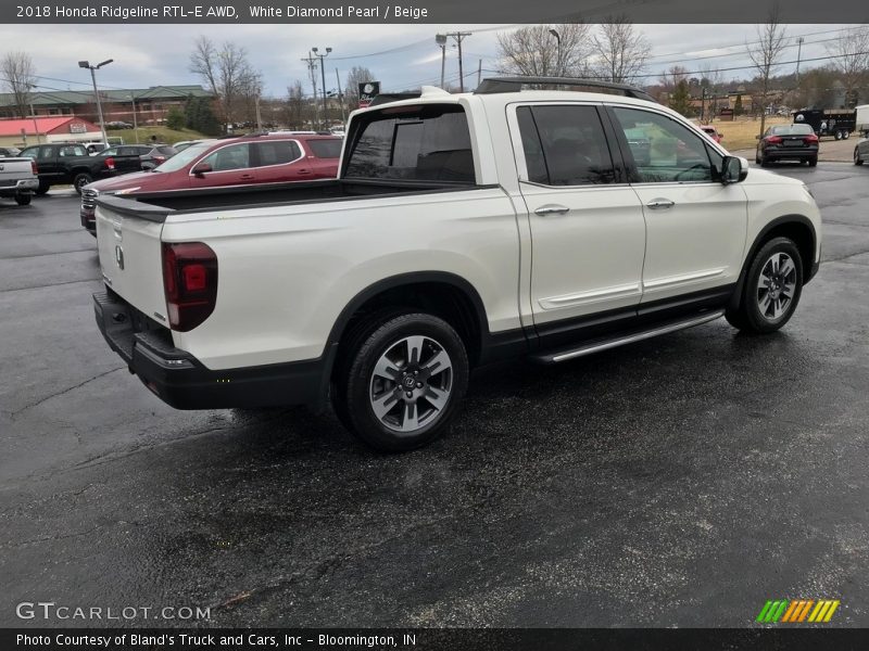 White Diamond Pearl / Beige 2018 Honda Ridgeline RTL-E AWD