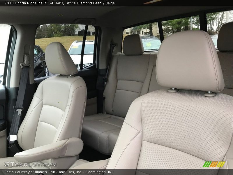 White Diamond Pearl / Beige 2018 Honda Ridgeline RTL-E AWD